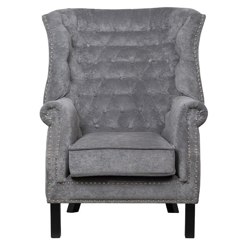 Кресло Charlie Armchair grey velour Серый Кресло Charlie Armchair grey velour Серый в Барнауле | Loft Concept