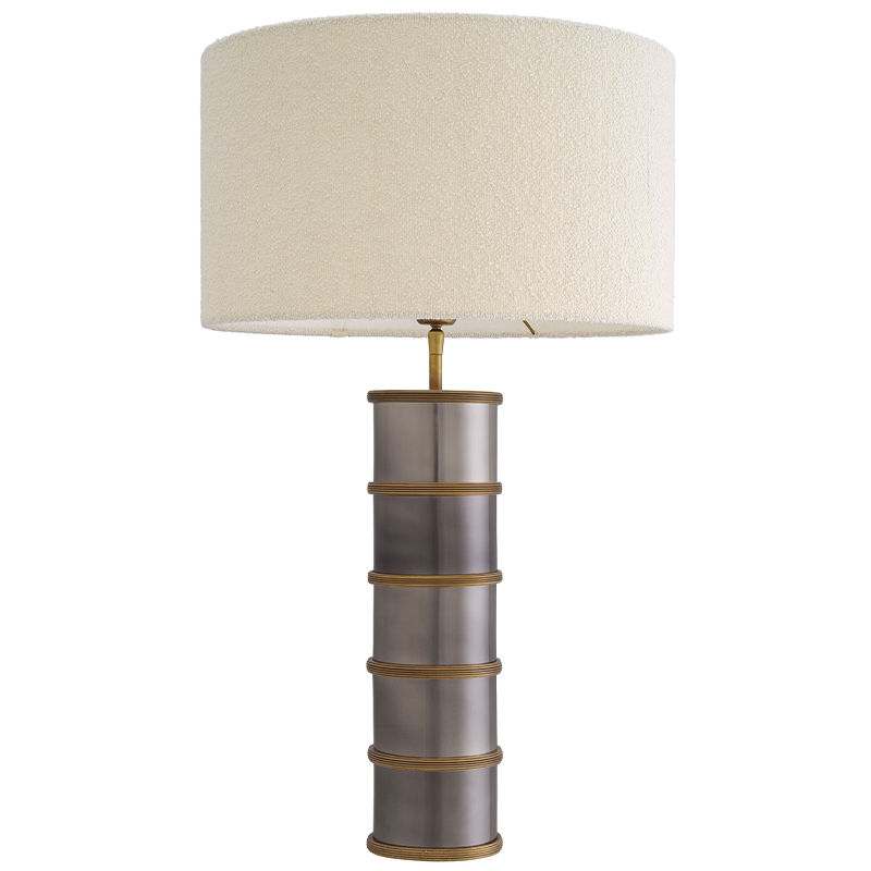 Настольная лампа Eichholtz Table Lamp Ella Латунь Серый Белый Настольная лампа Eichholtz Table Lamp Ella Латунь Серый Белый в Барнауле | Loft Concept