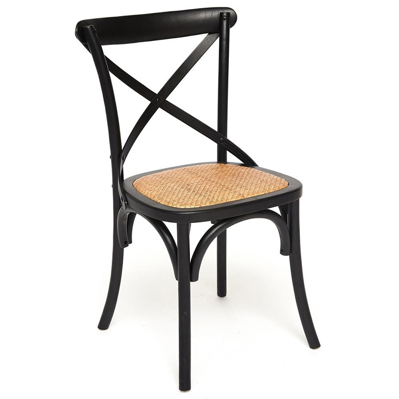Стул Chaise Provence en Bois noir черный Черный Бежевый Стул Chaise Provence en Bois noir черный Черный Бежевый в Барнауле | Loft Concept