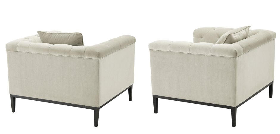 Кресло Eichholtz Chair Cesare Pebble grey Кресло Eichholtz Chair Cesare Pebble grey - Loft-Concept в Барнауле