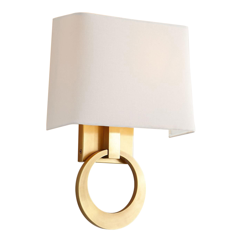 Бра Dana Sconce Brass Ring Латунь Белый Бра Dana Sconce Brass Ring Латунь Белый в Барнауле | Loft Concept