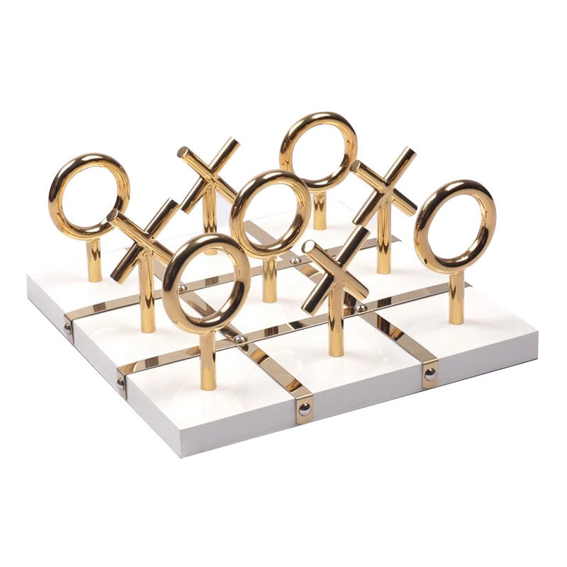 Игра Tic-tac-toe white Белый Глянцевое золото Игра Tic-tac-toe white Белый Глянцевое золото в Барнауле | Loft Concept