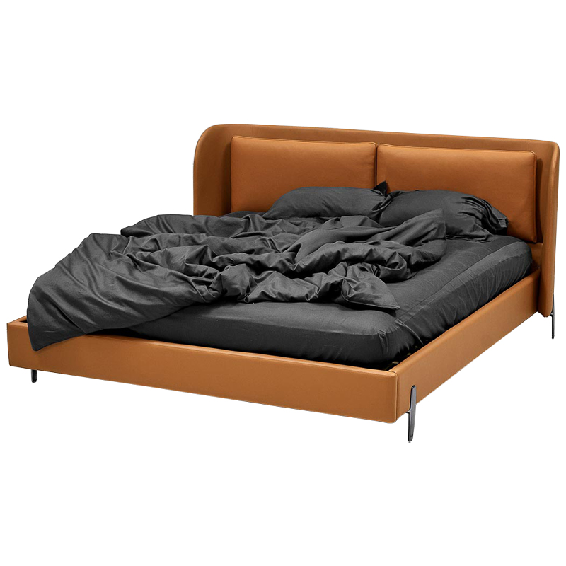 Кровать с закругленным изголовьем и подушками Flores Bed Карамель Кровать с закругленным изголовьем и подушками Flores Bed Карамель в Барнауле | Loft Concept