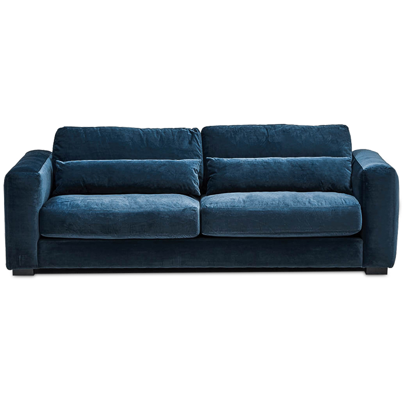 Диван Kleber Sofa blue Темно-синий Черный в Барнауле | Loft Concept 