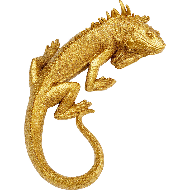 Настенный декор в виде золотой ящерицы Golden Lizard Золотой Настенный декор в виде золотой ящерицы Golden Lizard Золотой в Барнауле | Loft Concept