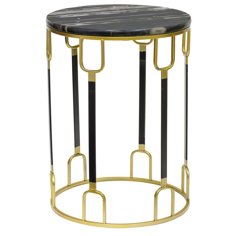 Приставной стол Dorius Side Table black marble high Латунь Черный Черный Мрамор Nero Приставной стол Dorius Side Table black marble high Латунь Черный Черный Мрамор Nero в Барнауле | Loft Concept