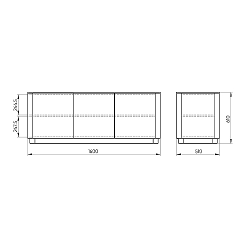 Тумба серо-бежевая с 3-мя дверцами Tammi  в Барнауле