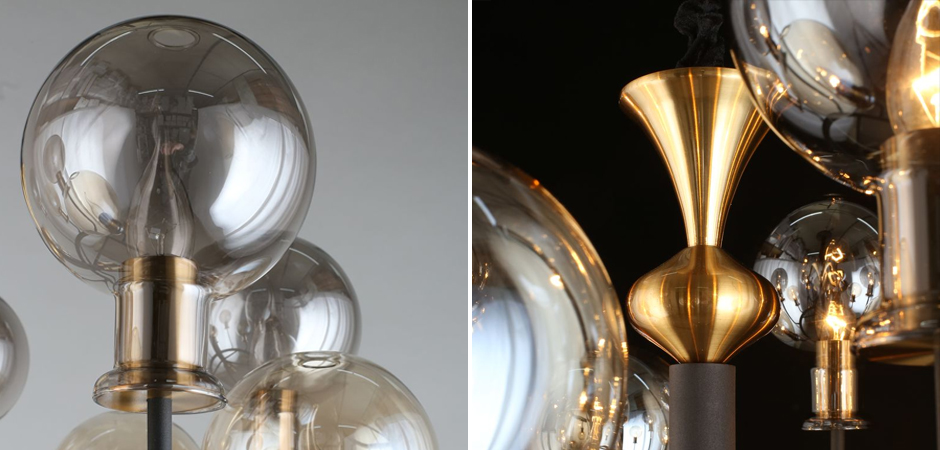 Люстра c дымчатым стеклом Champagne Glass Люстра c дымчатым стеклом Champagne Glass - Loft-Concept в Барнауле