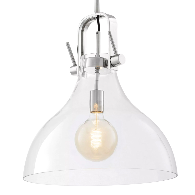 Подвесной светильник Eichholtz Lamp Connery Nickel Прозрачное Стекло Никель Подвесной светильник Eichholtz Lamp Connery Nickel Прозрачное Стекло Никель в Барнауле | Loft Concept
