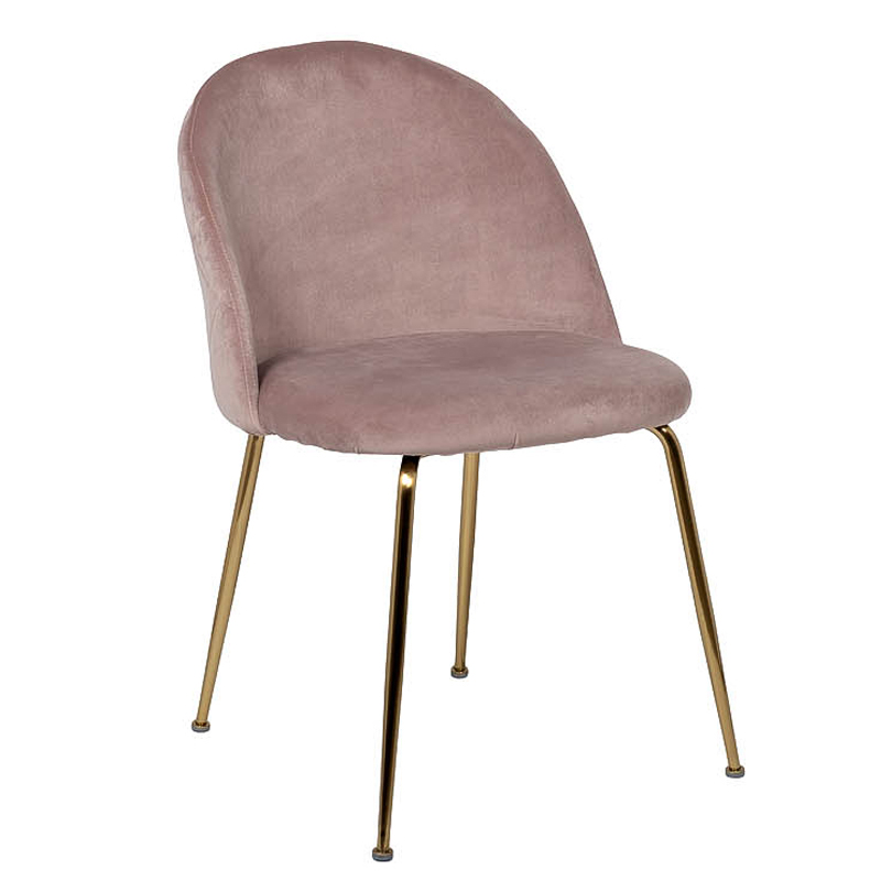 Стул Sadler Chair pink velor Розовый (Rose) Золотой Стул Sadler Chair pink velor Розовый (Rose) Золотой в Барнауле | Loft Concept