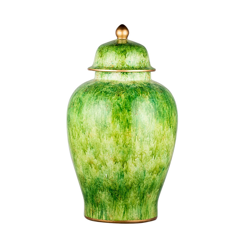 Ваза Vase Gold Edging 60 Зеленый Золотой Ваза Vase Gold Edging 60 Зеленый Золотой в Барнауле | Loft Concept