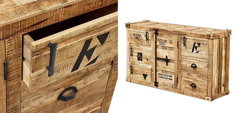 Комод деревянный в стиле Лофт Wooden Loft Box Commode Комод деревянный в стиле Лофт Wooden Loft Box Commode - Loft-Concept в Барнауле