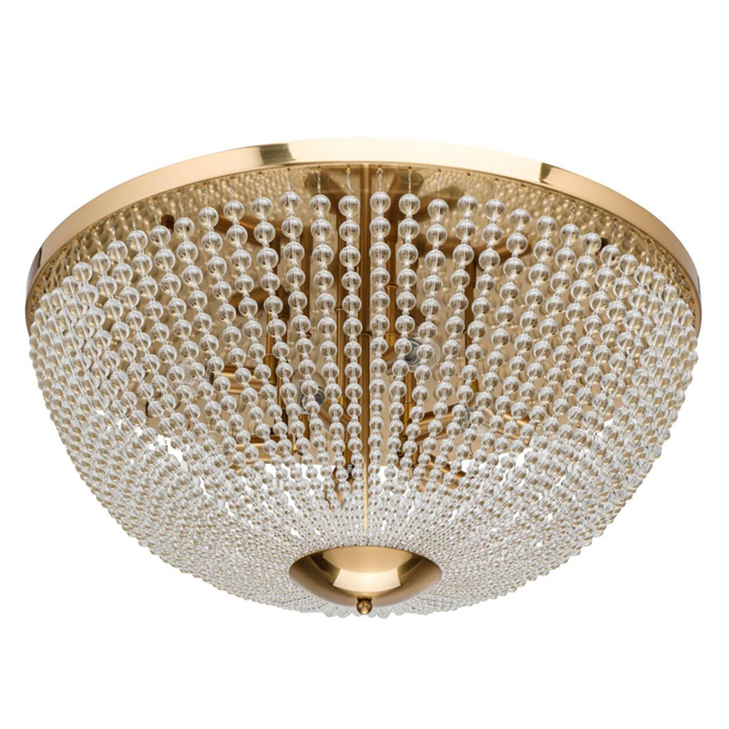 Потолочный светильник Virginia Clear Beads ceiling Gold L Золотой Прозрачное Стекло в Барнауле | Loft Concept 