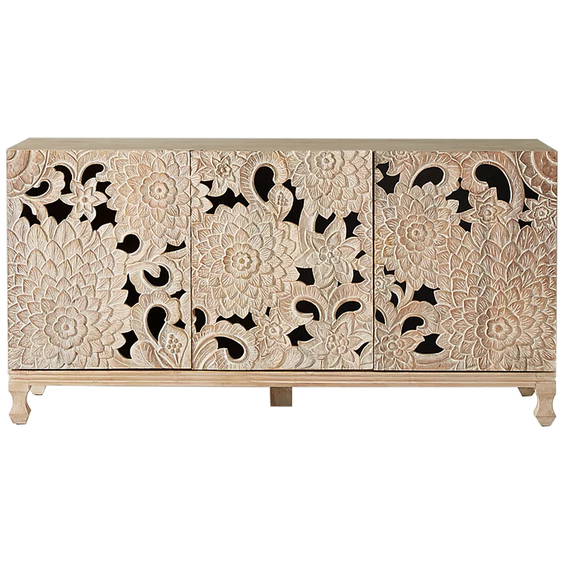 Буфет Handcarved Lotus Media Console Древесина Буфет Handcarved Lotus Media Console Древесина в Барнауле | Loft Concept