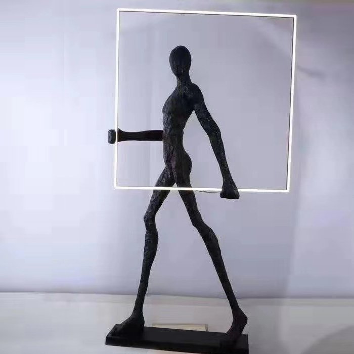 Торшер Man carries light square Черный Торшер Man carries light square Черный в Барнауле | Loft Concept