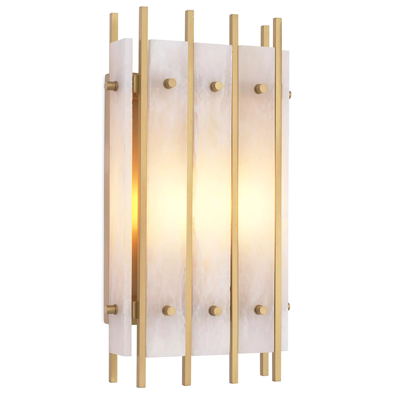 Бра Eichholtz Wall Lamp Sparks S Alabaster Латунь Бежевый Белый Мрамор Bianco Бра Eichholtz Wall Lamp Sparks S Alabaster Латунь Бежевый Белый Мрамор Bianco в Барнауле | Loft Concept