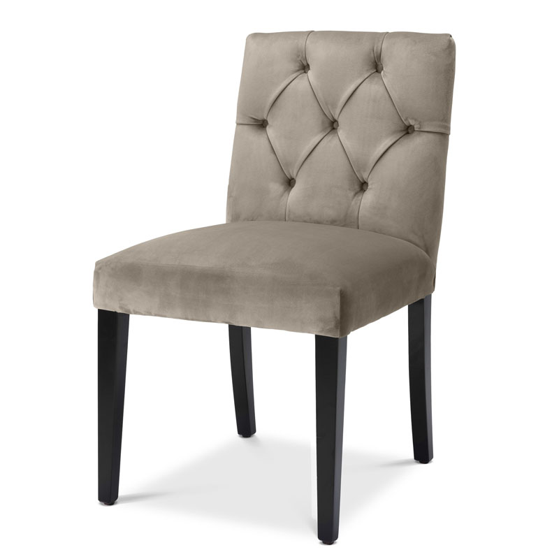 Стул Eichholtz DINING CHAIR ATENA Серый Черный в Барнауле | Loft Concept 