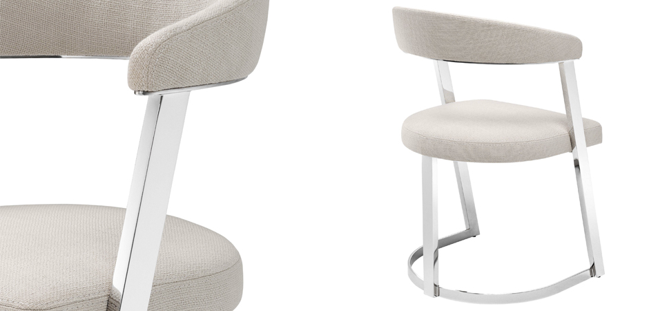 Стул Eichholtz Dining Chair Dexter Nickel Стул Eichholtz Dining Chair Dexter Nickel - Loft-Concept в Барнауле