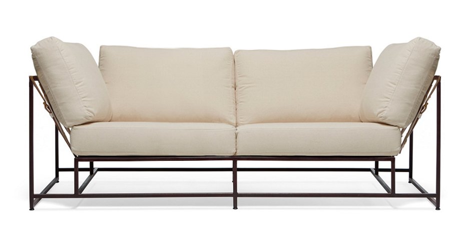 Двухместный диван Canvas & Copper Two Seat Sofa Двухместный диван Canvas & Copper Two Seat Sofa - Loft-Concept в Барнауле