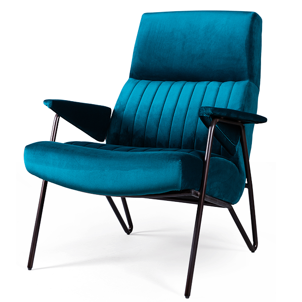 Кресло Solonar blue Синий Черный Кресло Solonar blue Синий Черный в Барнауле | Loft Concept