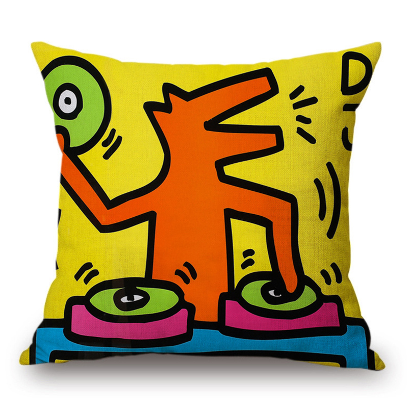 Подушка Keith Haring 3 Мульти Подушка Keith Haring 3 Мульти в Барнауле | Loft Concept