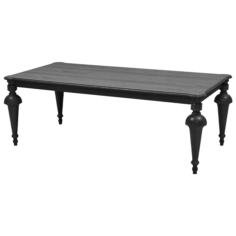 Обеденный деревянный стол Kelise Black Dinner Table Чёрный Черный Обеденный деревянный стол Kelise Black Dinner Table Чёрный Черный в Барнауле | Loft Concept