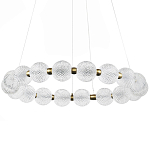 Светодиодная кольцевая люстра с круглыми плафонами Crystal Globule Chandelier варинант исполнения - 1 | Loft Concept в Барнауле