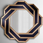 Зеркало восьмиугольное в черно-золотистой раме Pairing варинант исполнения - 1 | Loft Concept в Барнауле