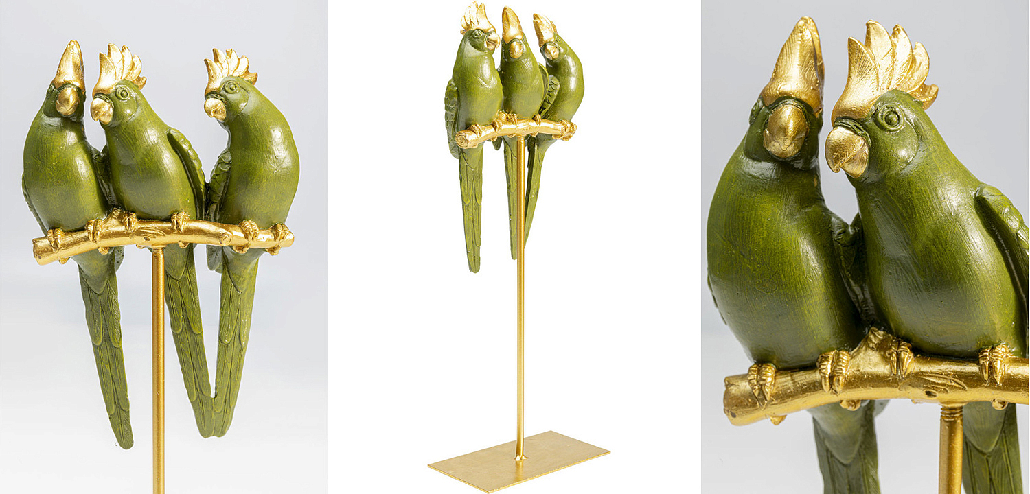 Статуэтка Three Green Parrots Статуэтка Three Green Parrots - Loft-Concept в Барнауле