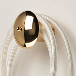 Бра с круглым золотистым основанием и белыми изогнутыми световыми линиями Luke Lampco Tracer Lamp варинант исполнения - 3 | Loft Concept в Барнауле