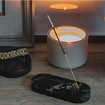 Подставка под благовония из эпоксидной смолы шампань Epoxy Resin Flowers Incense Oval Stand Champagne варинант исполнения - 3 | Loft Concept в Барнауле