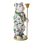 Подсвечник в виде собачки из фарфора с бронзовыми элементами Eden Garden варинант исполнения - 5 | Loft Concept в Барнауле