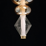 Подвесной светильник с вертикальной композицией из прозрачных и янтарных стеклянных шаров и ромбов Gabriel Scott Luna варинант исполнения - 8 | Loft Concept в Барнауле