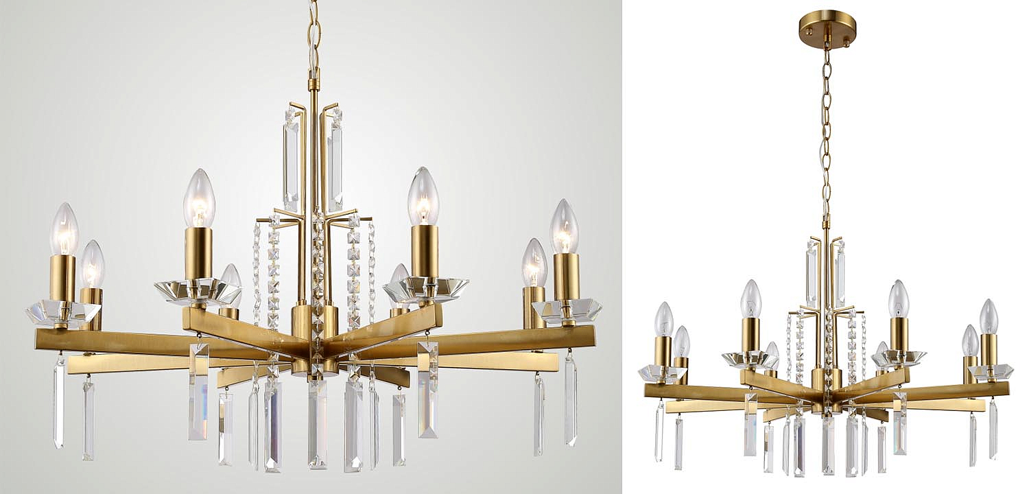 Люстра Vivien Crystal Brass Chandelier 8 Люстра Vivien Crystal Brass Chandelier 8 - Loft-Concept в Барнауле