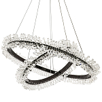 Люстра два кольца с хрустальным декором Rowan Crystal Ring Horizontal Black Chandelier варинант исполнения - 1 | Loft Concept в Барнауле