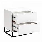 Тумба прикроватная белая с ящиками Strict Lines варинант исполнения - 3 | Loft Concept в Барнауле