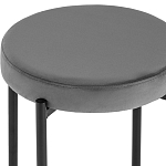 Табурет с мягким круглым сиденьем RIO Grey варинант исполнения - 4 | Loft Concept в Барнауле