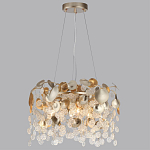 Люстра с декоративными подвесками из прозрачного стекла в форме монеток FAIRYTREE Light варинант исполнения - 4 | Loft Concept в Барнауле