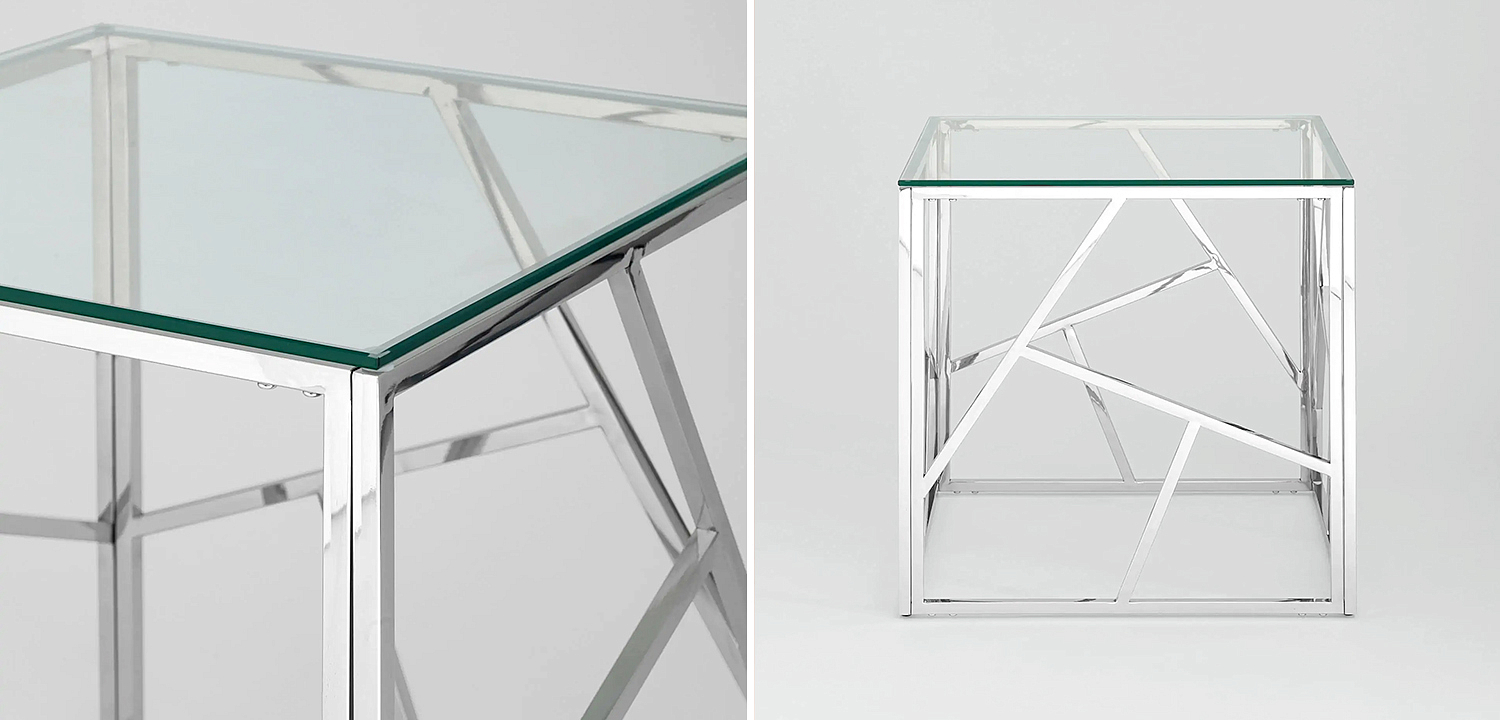 Стол приставной Geometry Serene Phoenix Silver Стол приставной Geometry Serene Phoenix Silver - Loft-Concept в Барнауле