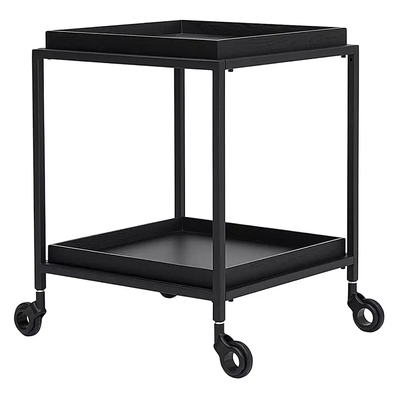 Тумба чёрная на колёсах Cabinet on Wheels Черный Тумба чёрная на колёсах Cabinet on Wheels Черный в Барнауле | Loft Concept