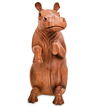 Статуэтка деревянная в виде бегемота Hippopotamus of the World варинант исполнения - 2 | Loft Concept в Барнауле