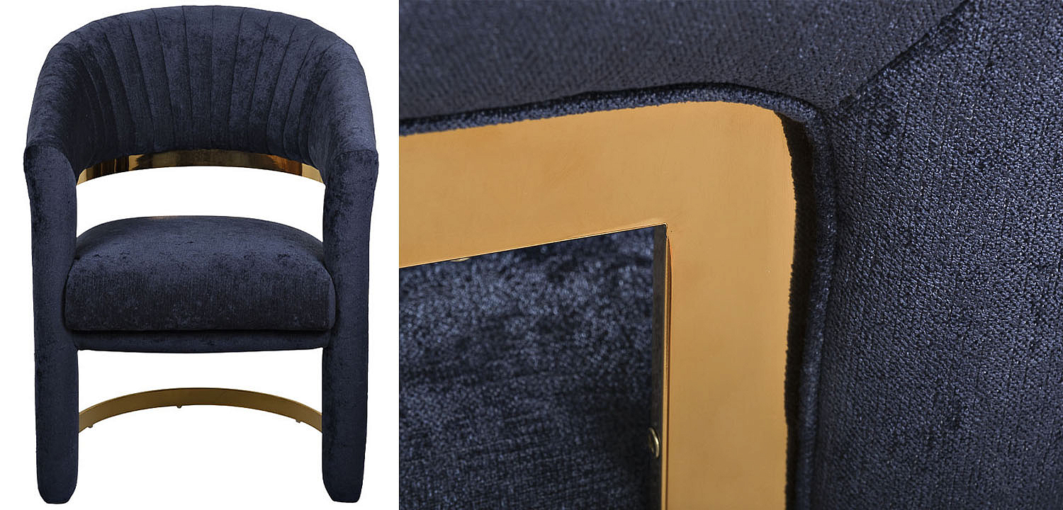 Полукресло Valbonne Chair blue velour Полукресло Valbonne Chair blue velour - Loft-Concept в Барнауле