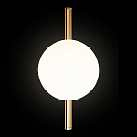 Бра с золотым основанием и белым плафоном в форме шара Bubble варинант исполнения - 5 | Loft Concept в Барнауле