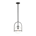 Подвесной светильник с прозрачным плафоном в форме шара в арочной подвеске Hinkley варинант исполнения - 2 | Loft Concept в Барнауле