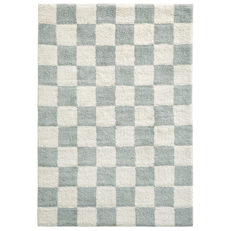 Ковер с шахматным принтом Chess Layout из хлопка Серо-голубой Серо-коричневый Ковер с шахматным принтом Chess Layout из хлопка Серо-голубой Серо-коричневый в Барнауле | Loft Concept
