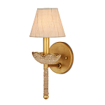 Бра из кованого железа с отделкой плетеной веревкой и сусальным золотом Parisian Style варинант исполнения - 1 | Loft Concept в Барнауле