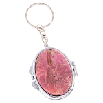 Зеркало брелок складное двухстороннее из натурального камня Родонит Stone Mirrors варинант исполнения - 1 | Loft Concept в Барнауле