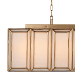 Люстра прямоугольная с каркасом золотого цвета Soft Glow Lamps варинант исполнения - 3 | Loft Concept в Барнауле