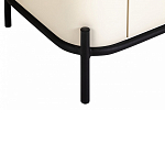 ТВ-тумба белая с чёрной столешницей с 2-мя дверками и ящиком San Marco варинант исполнения - 5 | Loft Concept в Барнауле