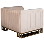 Кресло велюровое бежевое Cubic Silhouette варинант исполнения - 2 | Loft Concept в Барнауле